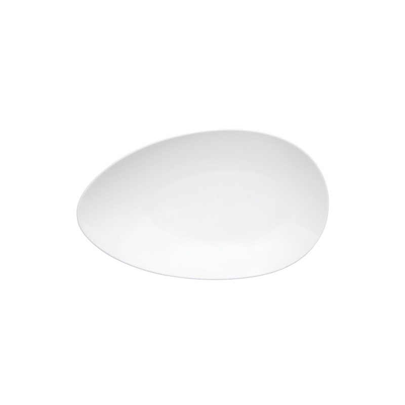 White Basics Oval Platter 35x21cm Gift Boxed