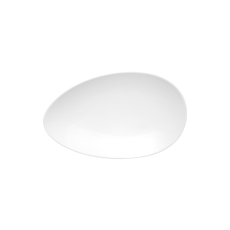 White Basics Oval Platter 40x24cm Gift Boxed