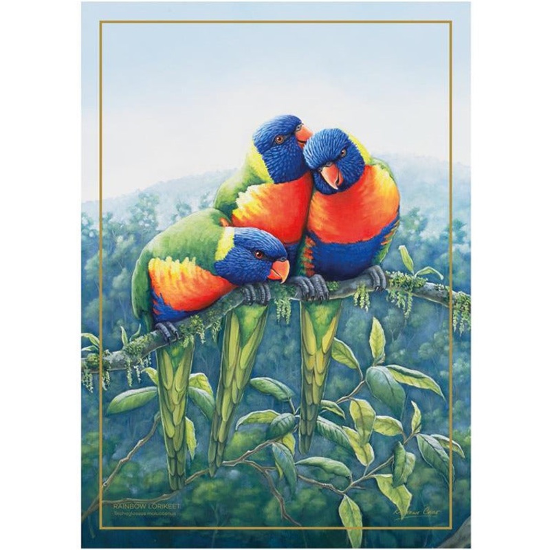 Birds Of Australia Anniversary Tea Towel - Lorikeet
