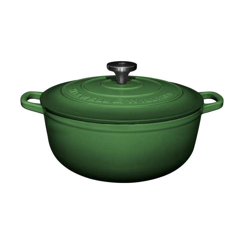 Cast Iron Round Casserole English Racing Green 28cm / 6.2L Gift Boxed