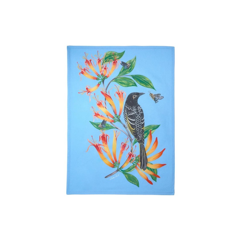 Eloise Short Lyric Tea Towel 50x70cm Regent Honeyeater