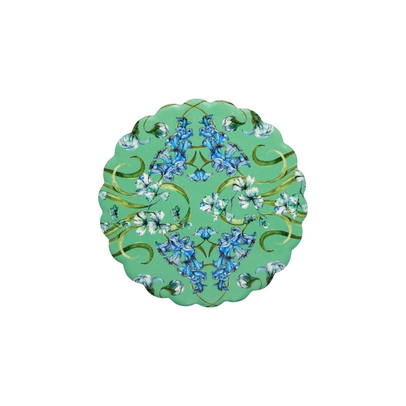 Estelle Michaelides Mystique Ceramic Round Coaster 10cm Green