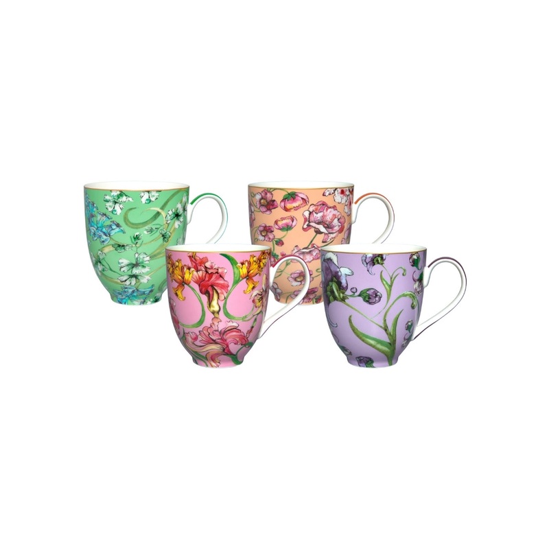 Estelle Michaelides Mystique Coupe Mug 400ML Set of 4 Assorted Gift Boxed