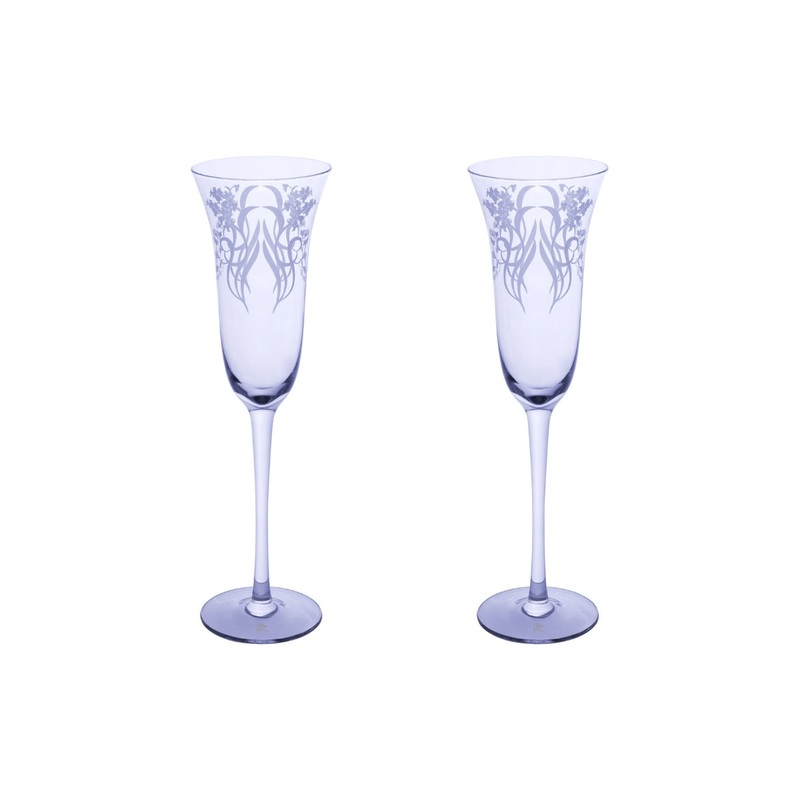 Estelle Michaelides Mystique Prosecco Glass 190ML Set of 2 Violet Gift Boxed