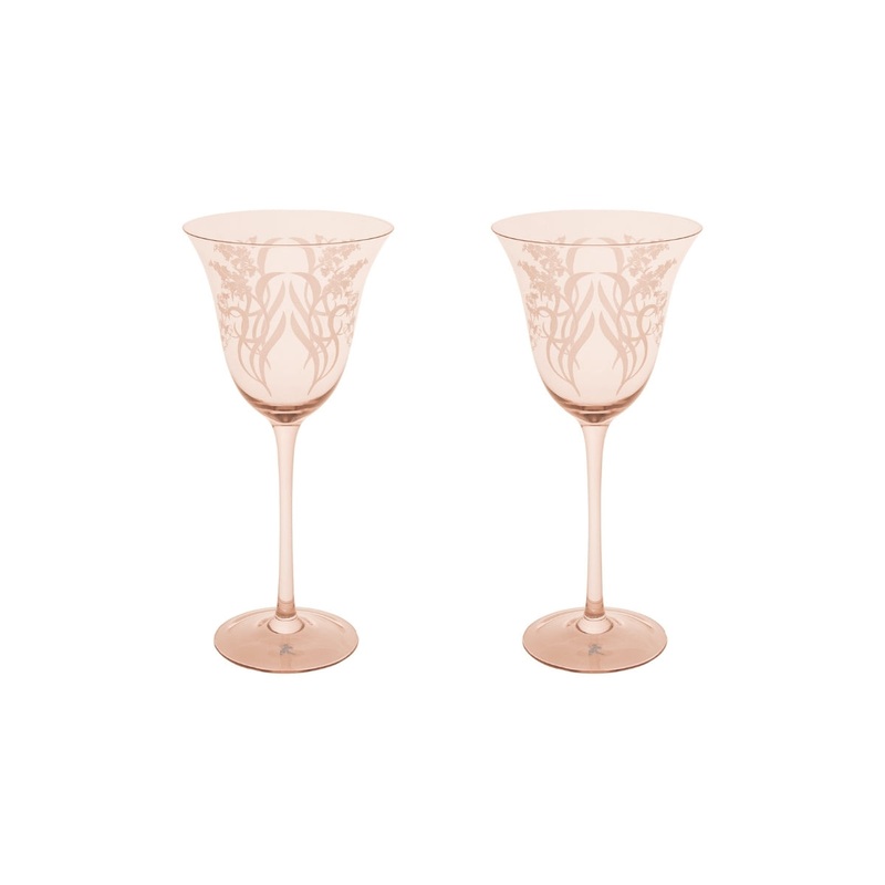 Estelle Michaelides Mystique Wine Glass 320ML Set of 2 Melon Gift Boxed
