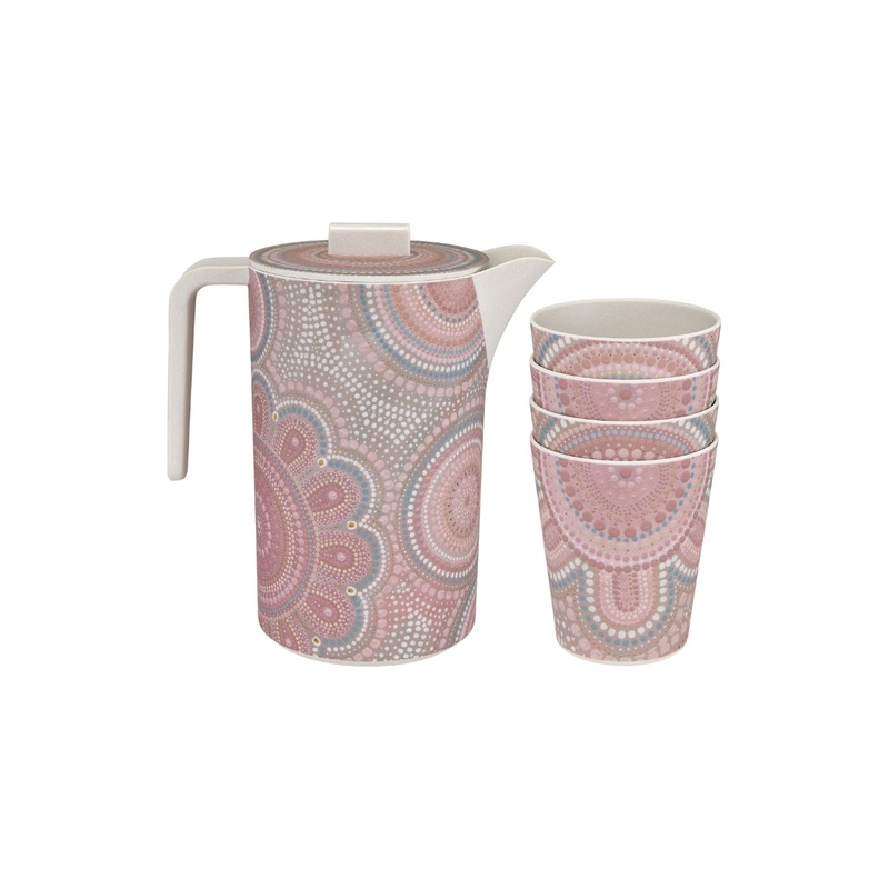 Lou Martin Uplift Melamine Jug And Tumbler Set of 5 Gift Boxed