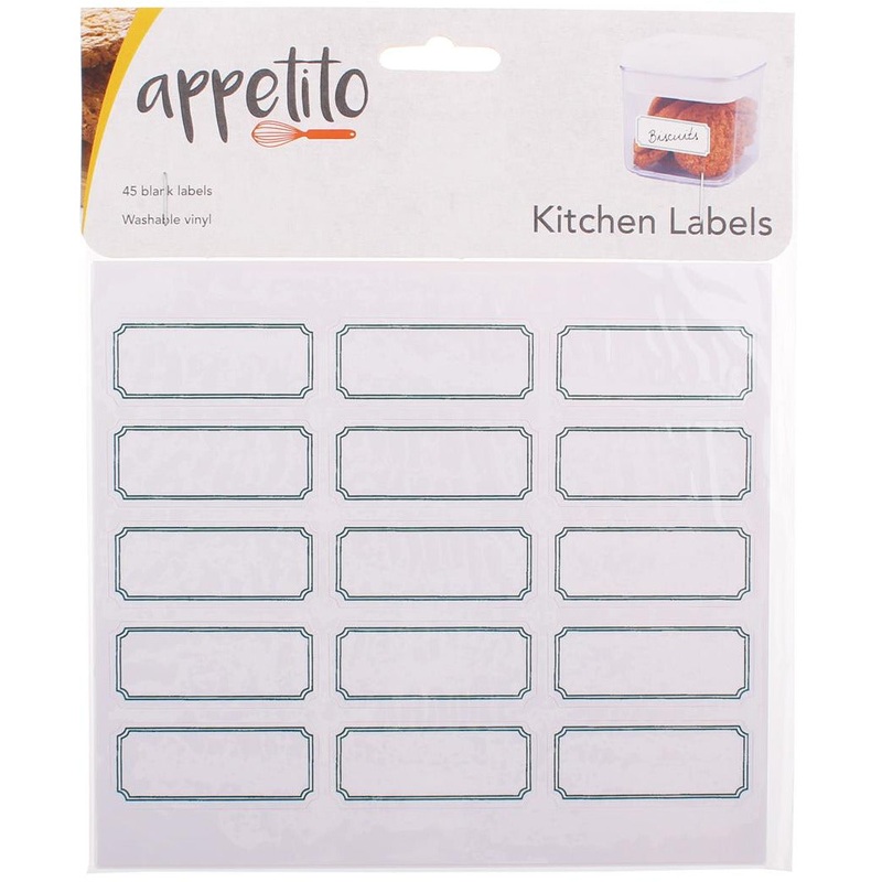 Blank Kitchen Labels - Pack 45