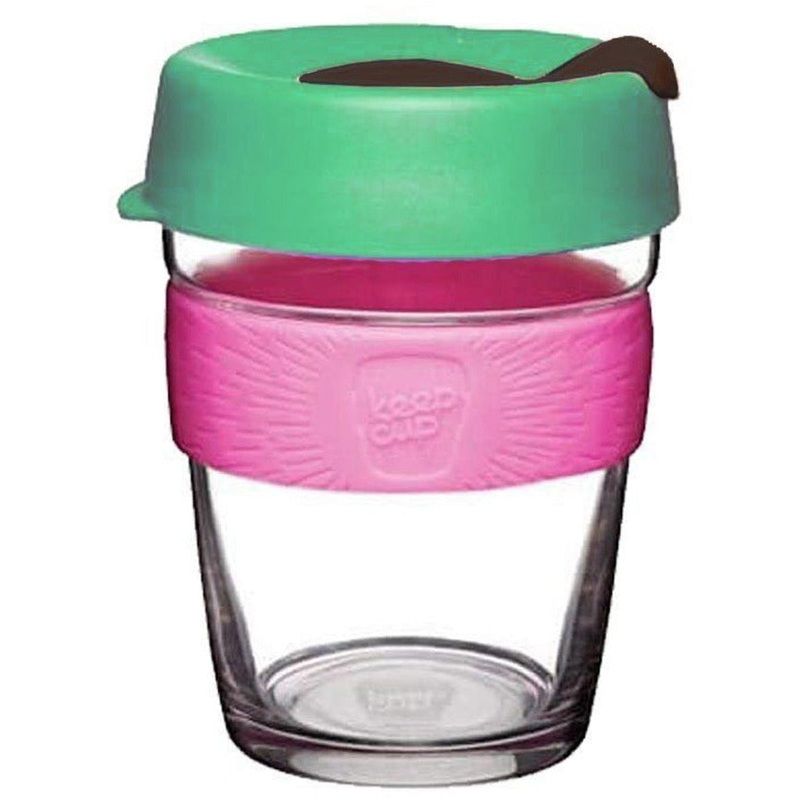Brew Reusable Glass Coffee Cup Medium 12oz - Llama