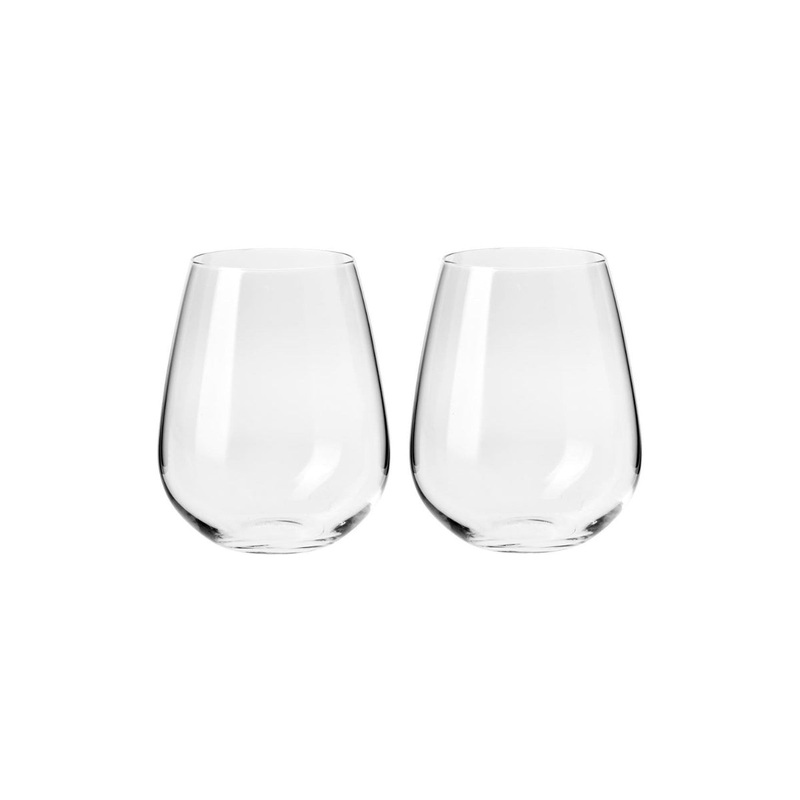 Duet Stemless Wine Glass 500 ml Set Of 2 Gift Boxed