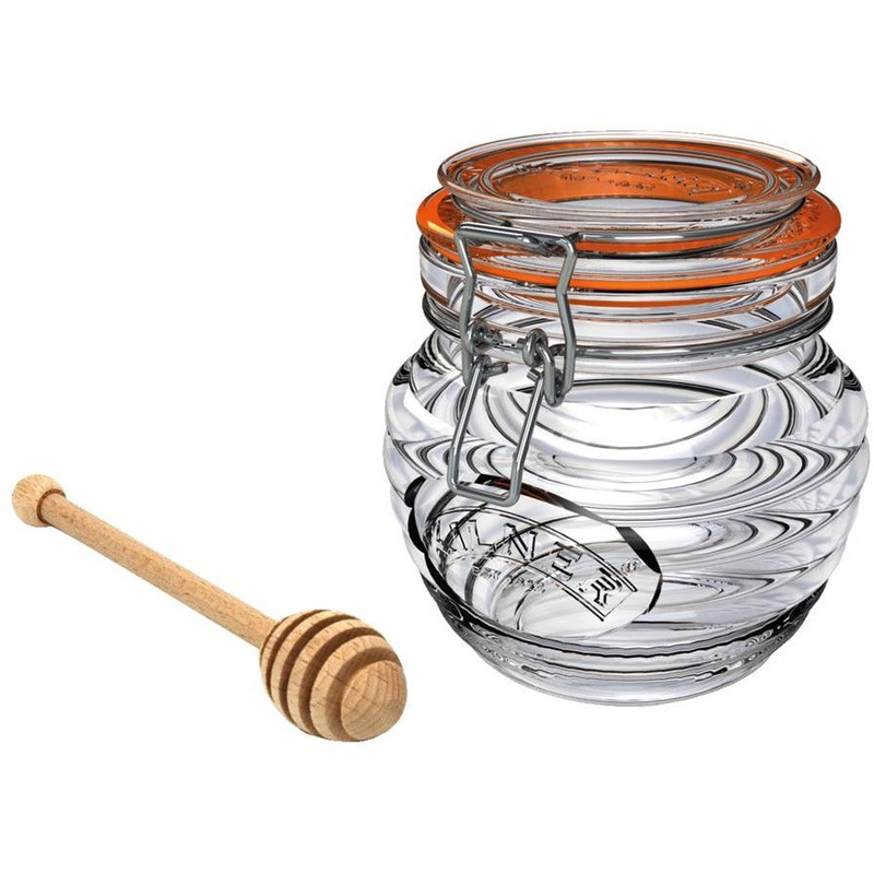 Honey Pot And Spoon 400ml