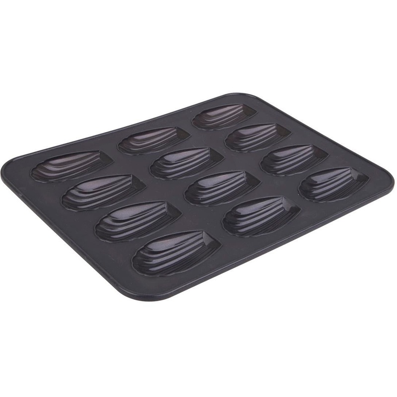 Silicone 12 Cup Madeleine Pan 32.5cm x 24.5cm - Charcoal
