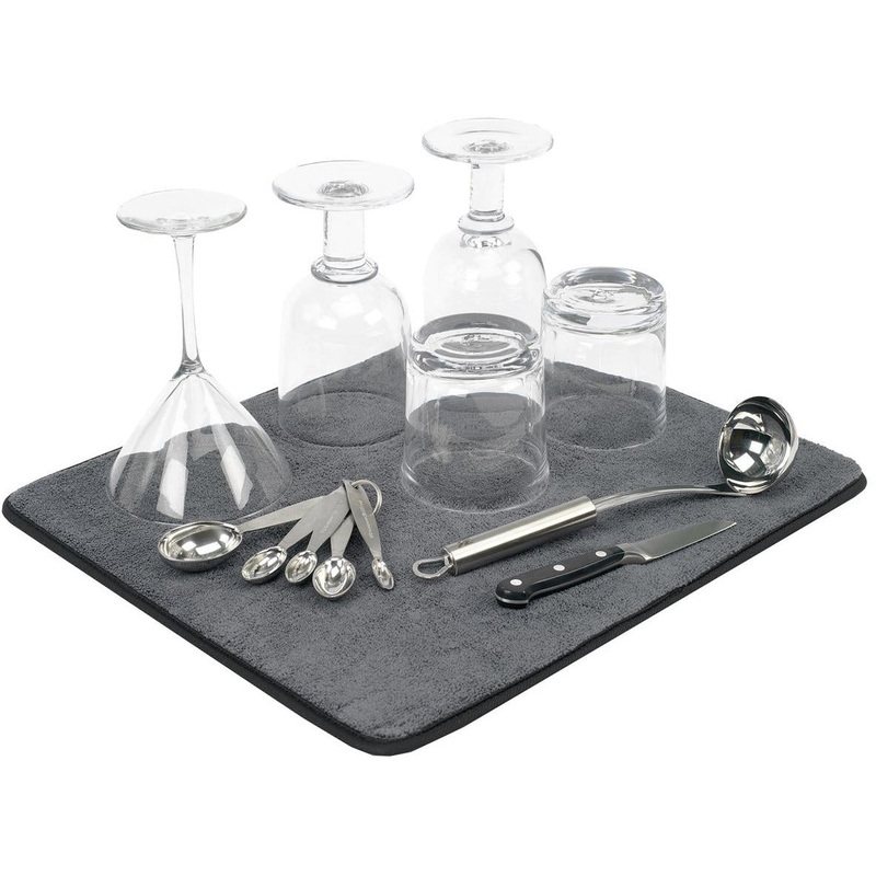 Small Drying Mat 46cm X 38cm - Grey