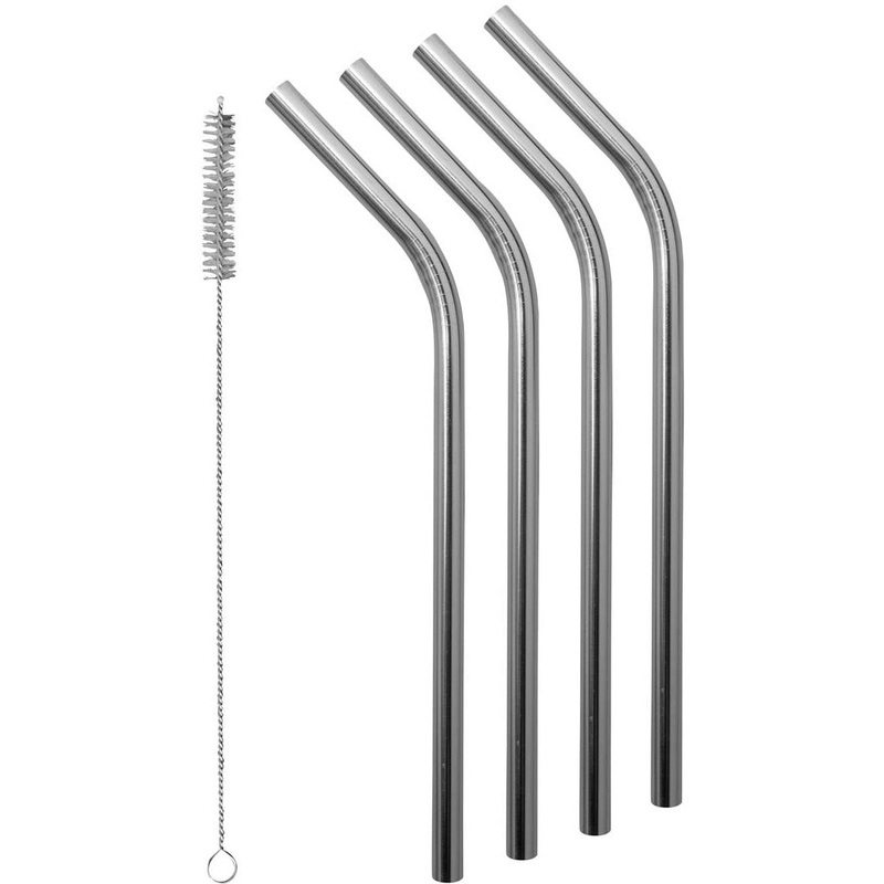 Smoothie Straws with Cleaning Brush - Set Of 4