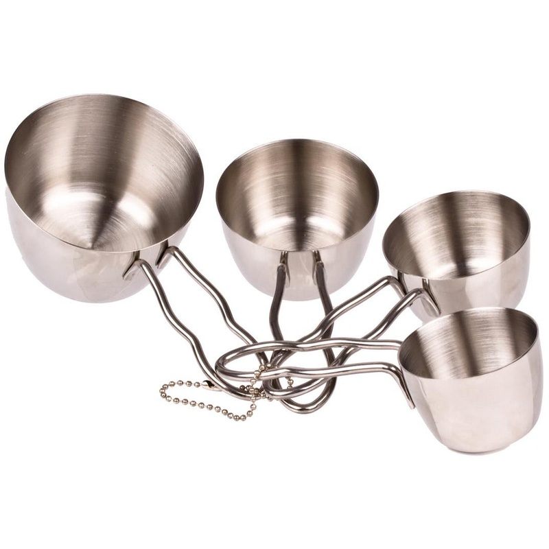 Stainless Steel Measuring Cups with Wire Handles