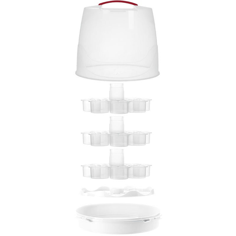 3 Tier 24 Cupcake and Round Cake Carrier