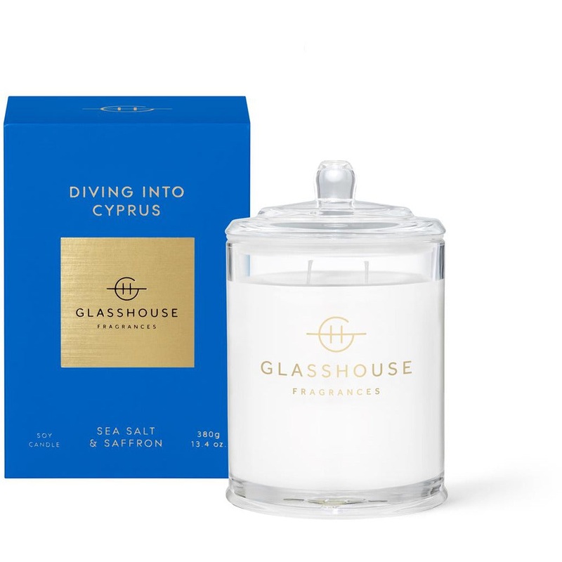 Diving Into Cyprus - Sea Salt And Saffron 380g Triple Scetned Candle