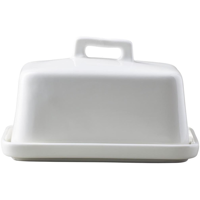 Epicurious Butter Dish White Gift Boxed