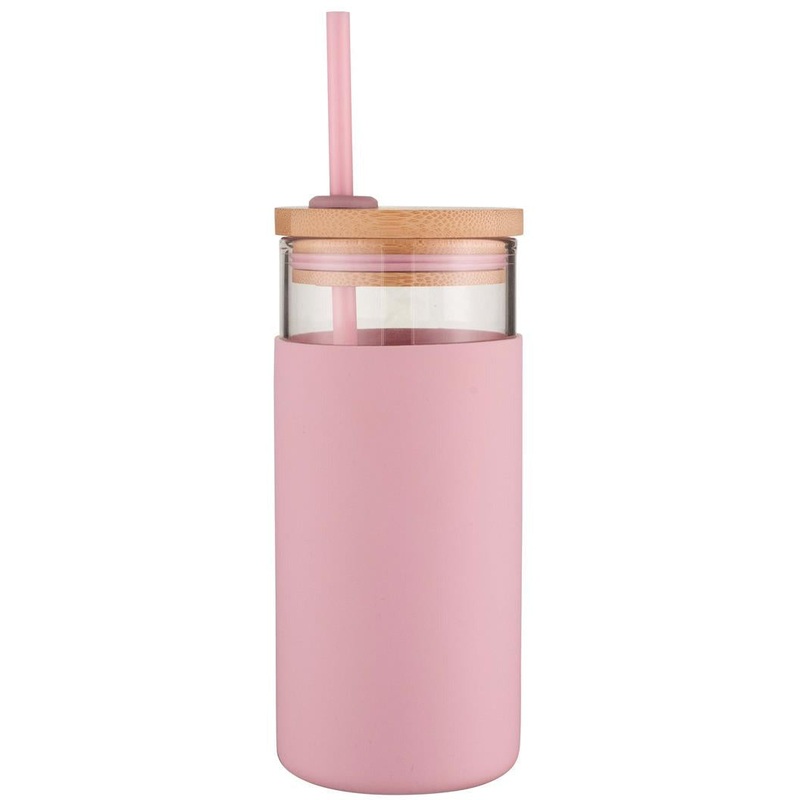 Glass Smoothie Tumbler 580ml - Pink
