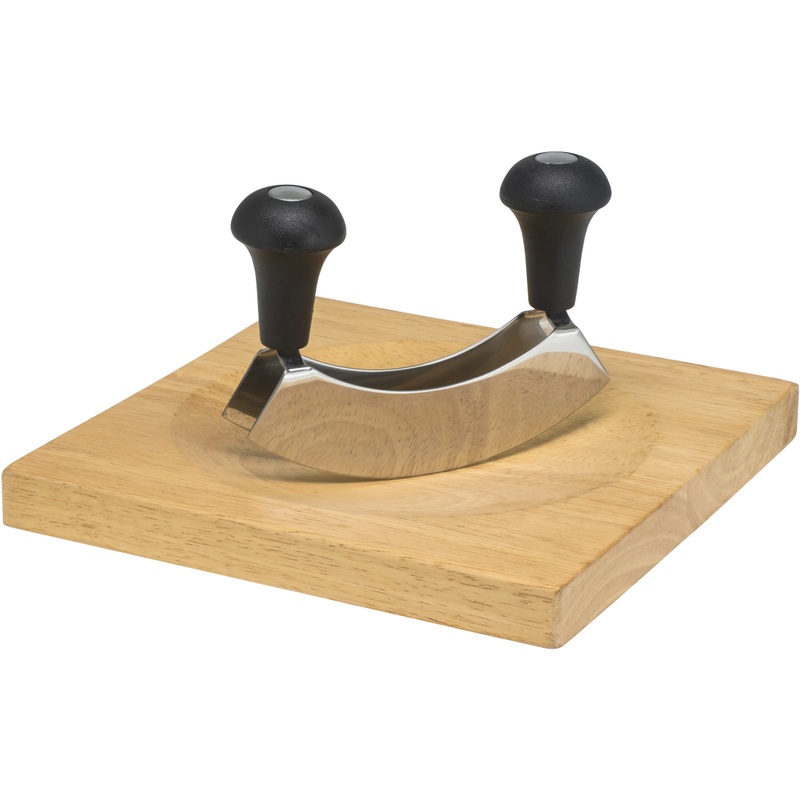 Mezzaluna Chopping Set With Board