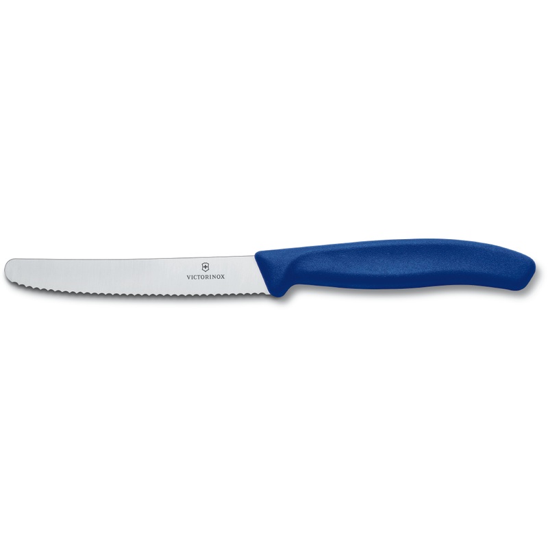 Steak Tomato Knife 11Cm Round Tip Wavy Edge Blue