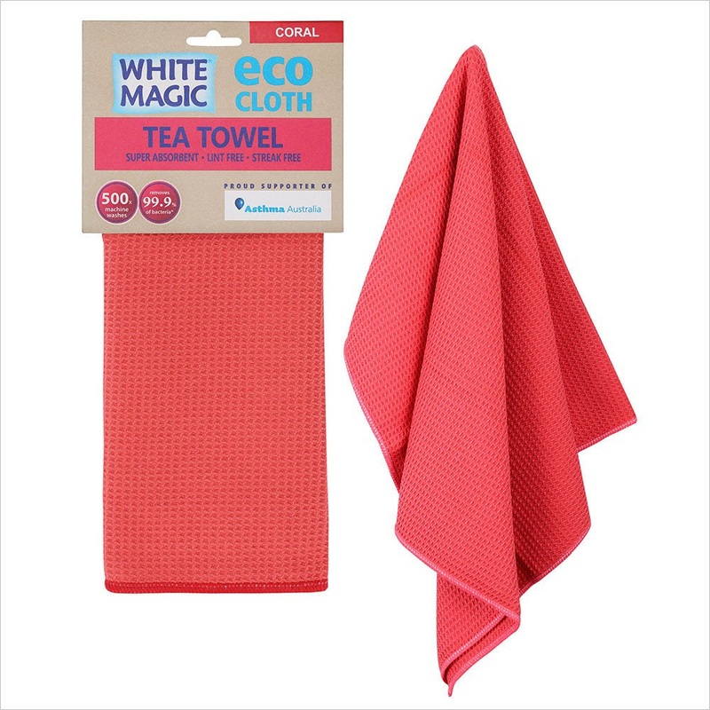 Tea Towel Single Coral