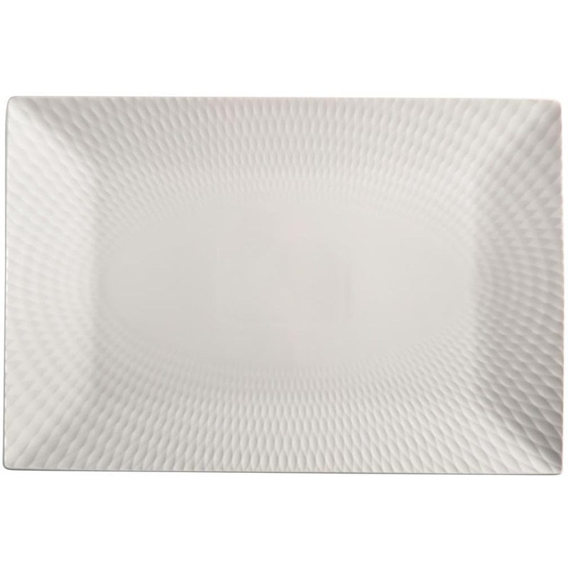 White Basics Diamonds Rectangular Platter 36cm x 25cm