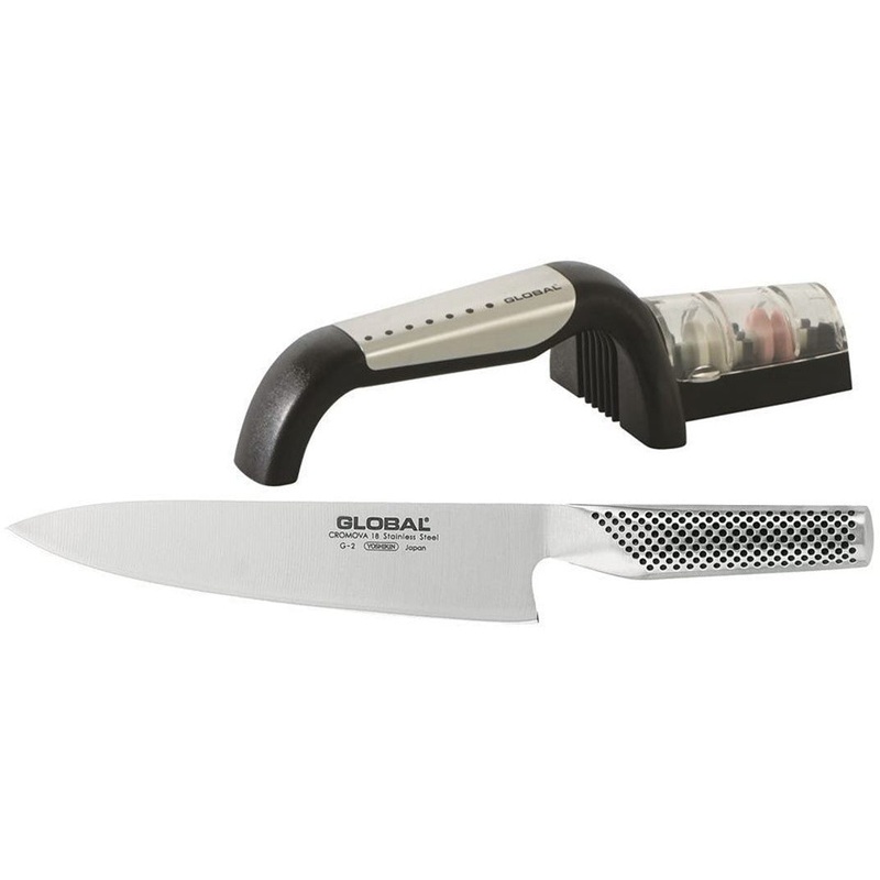 Cooks Knife and Sharpener Set - 20cm