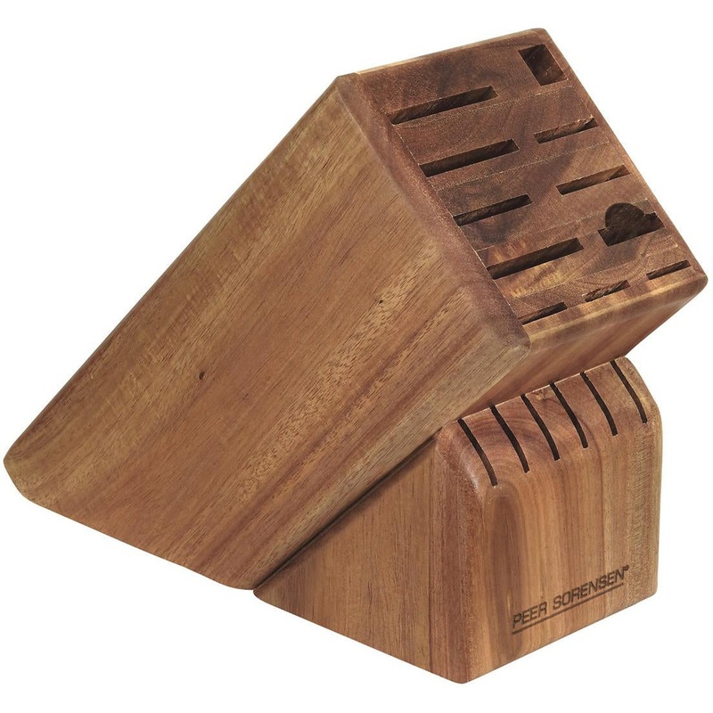 Knife Block Acacia Wood - 17 Slots