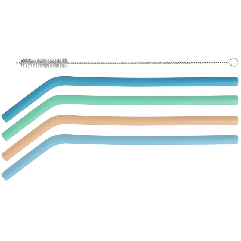 Silicone Straws Set Of 4