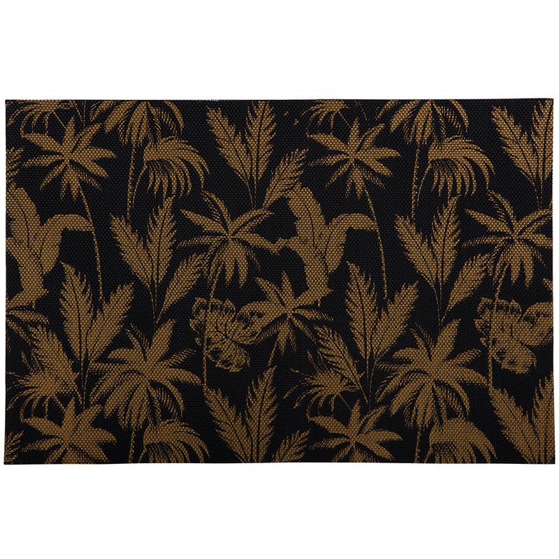 Table Accents Jungle Placemat 45x30cm Black & Gold
