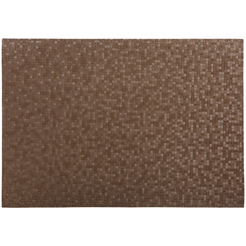 Table Accents Leather Look Mosaic Placemat 43x30cm Brown