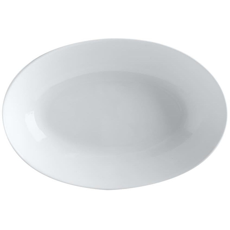 White Basics Oval Bowl 25cm x 17cm