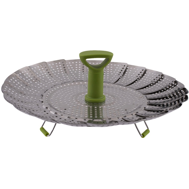 Food Steamer with Nylon Handle & Silicone Feet - 11Inch