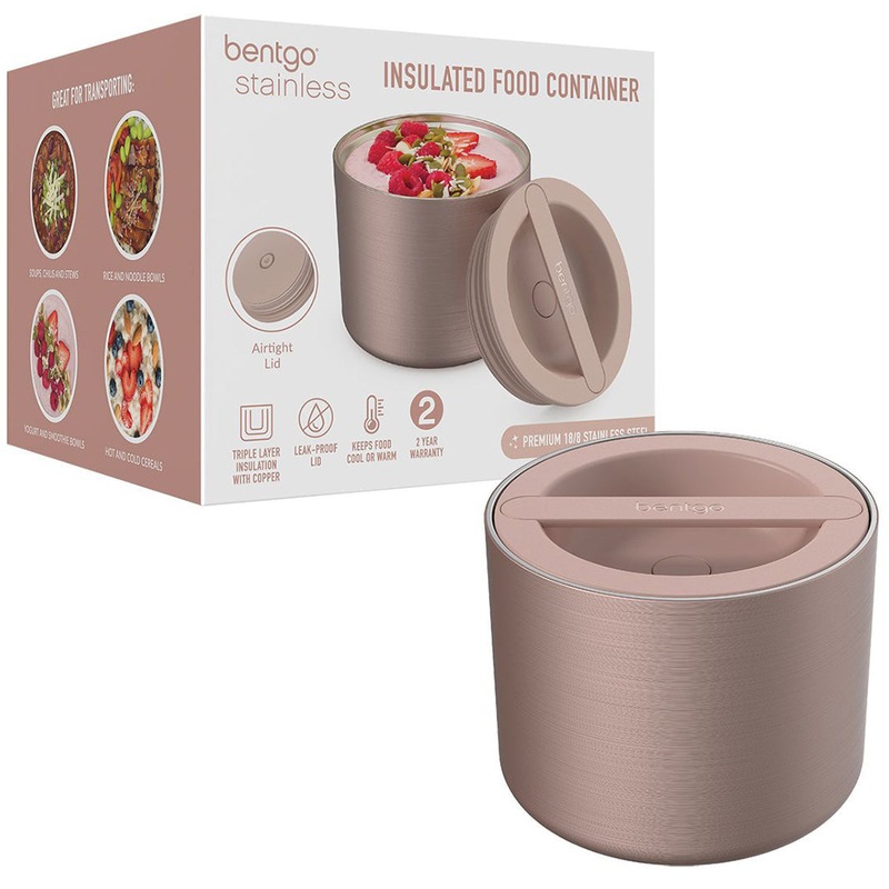 Insulated Food Container 560ml Rose Gold