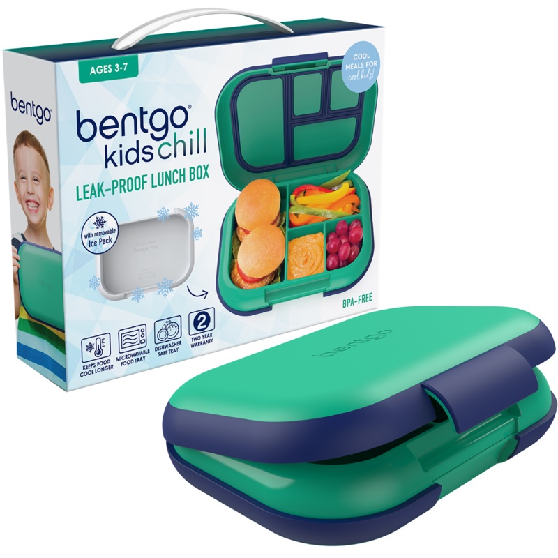 Kids Chill Leak Proof Bento Lunch Box Green Royal