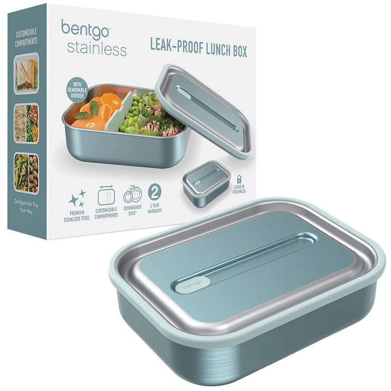 Stainless Steel Leak-Proof Lunch Box 1200ml - Aqua