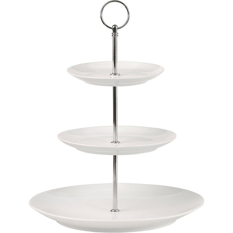 White Basics 3 Tiered Cake Stand Gift Boxed