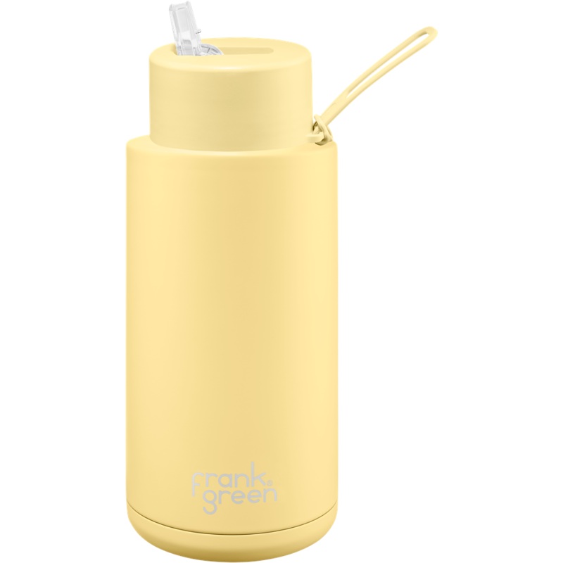 34oz Reusable Bottle - Straw Lid - Buttermilk