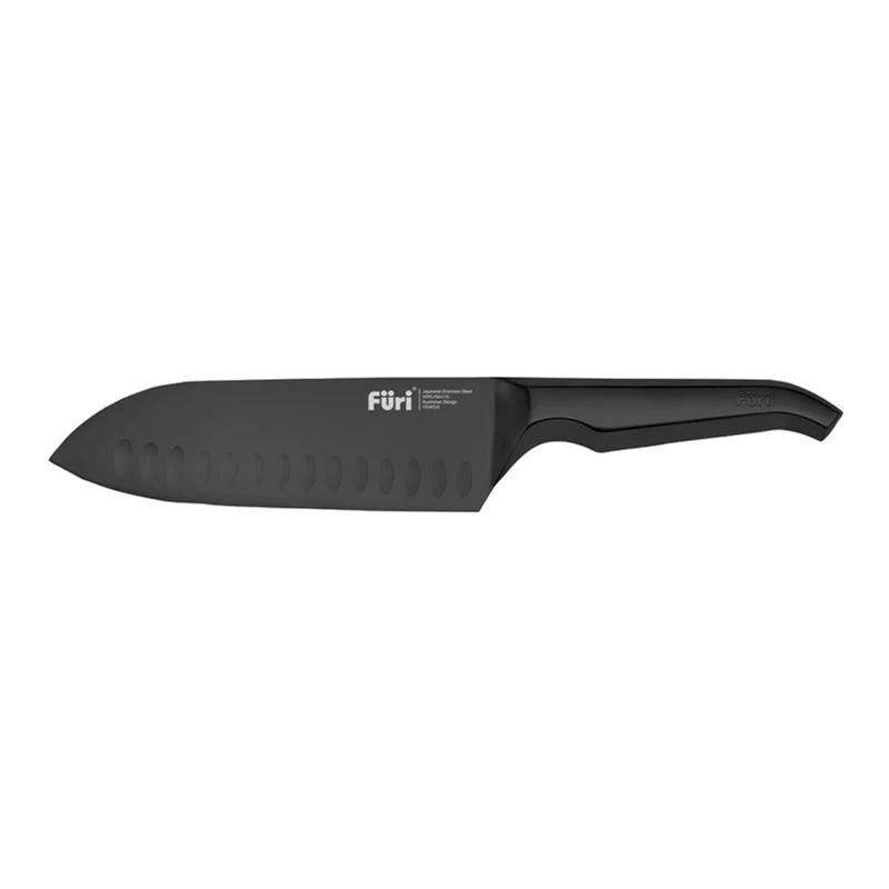 Pro Jet Black East/West Santoku Knife 17cm