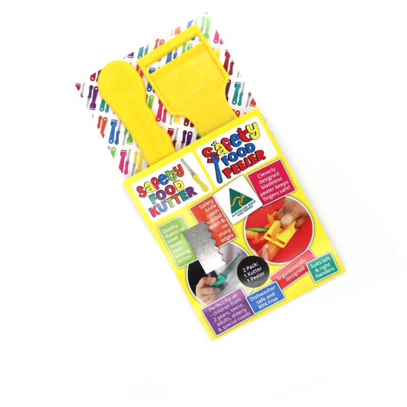 Safety Food Kutter and Safety Food Peeler Twin Pack Yellow