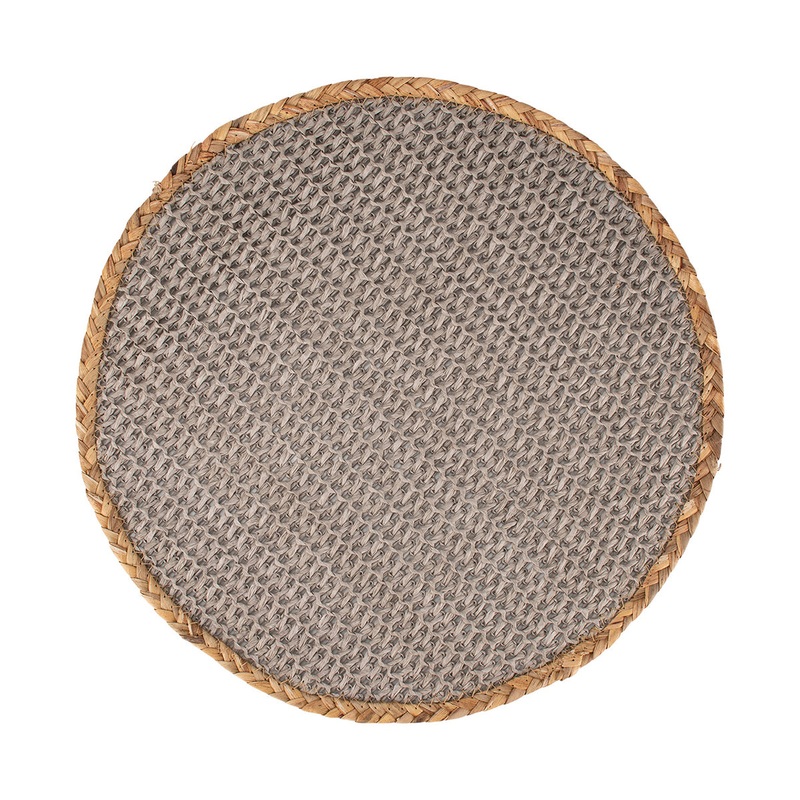 Table Accents Placemat 38cm Round Grey Natural