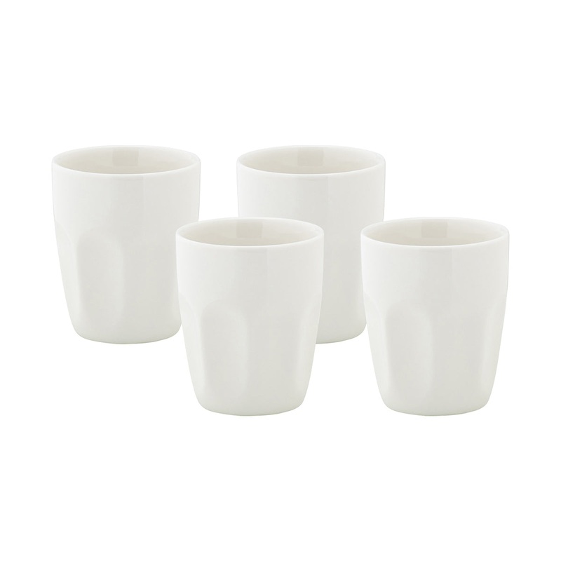 White Basics Latte Cup 200ML Set of 4 Gift Boxed