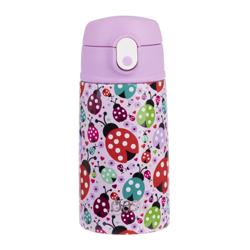 Kids Drink Bottle With Sipper 400ml Lovely LadyBugs