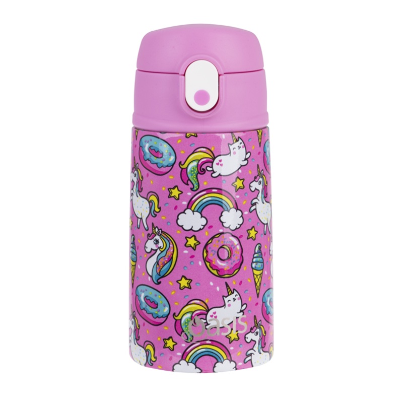 Kids Drink Bottle With Sipper 400ml Unicorns