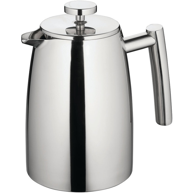 Modena Twin Wall Coffee Plunger Stainless Steel 800ml