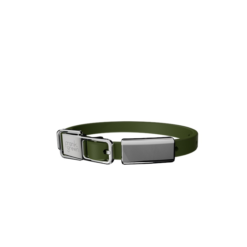 Pet Collar + Name Tag Small - Collar: Khaki