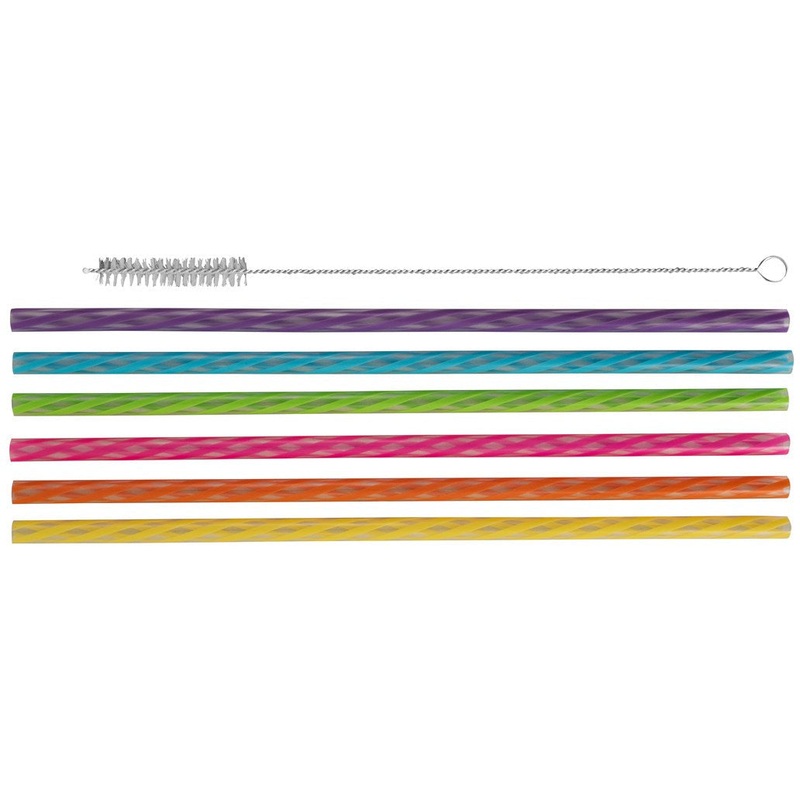 Reusable Straws Rainbow Set of 24