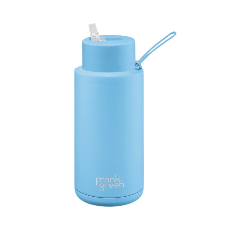 34oz Reusable Bottle - Straw Lid - Sky Blue