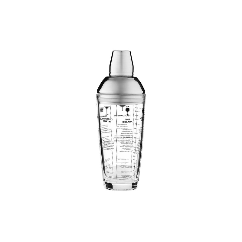 Glass Cocktail Recipe Shaker 680ML Gift Boxed