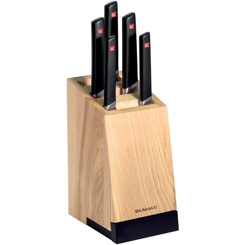 Knife Block Set With Tablet Stand - 6 Piece